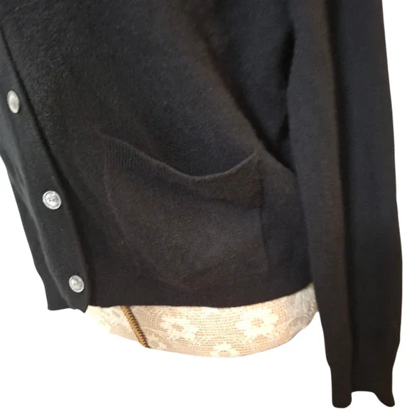 J. Crew Black Cashmere Cardigan with pockets Size S - Picture 4 of 6
